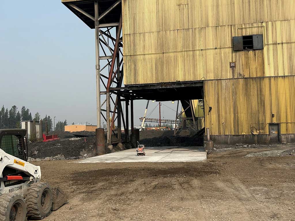 Concrete Demolition and Replacement Mine Chute Pad 2