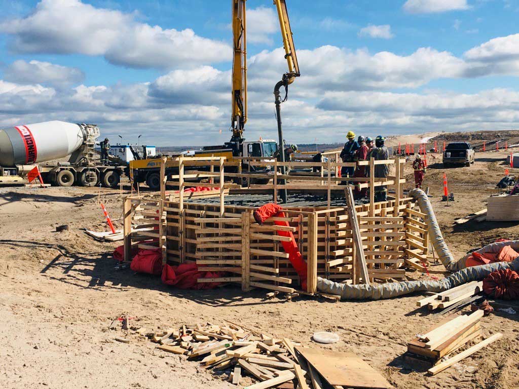 Oil Tank Foundation Concrete Placing and Finishing