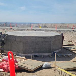 Oil Tank Foundation Concrete Placing and Finishing